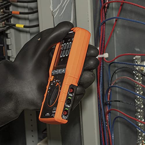 Klein Tools Mm450 Multimeter, Slim Digital Meter, Auto-Ranging Trms, 600V Ac/Dc Voltage, Current, Resistance, Temp, Frequency, Continuity, Orange #TOP5