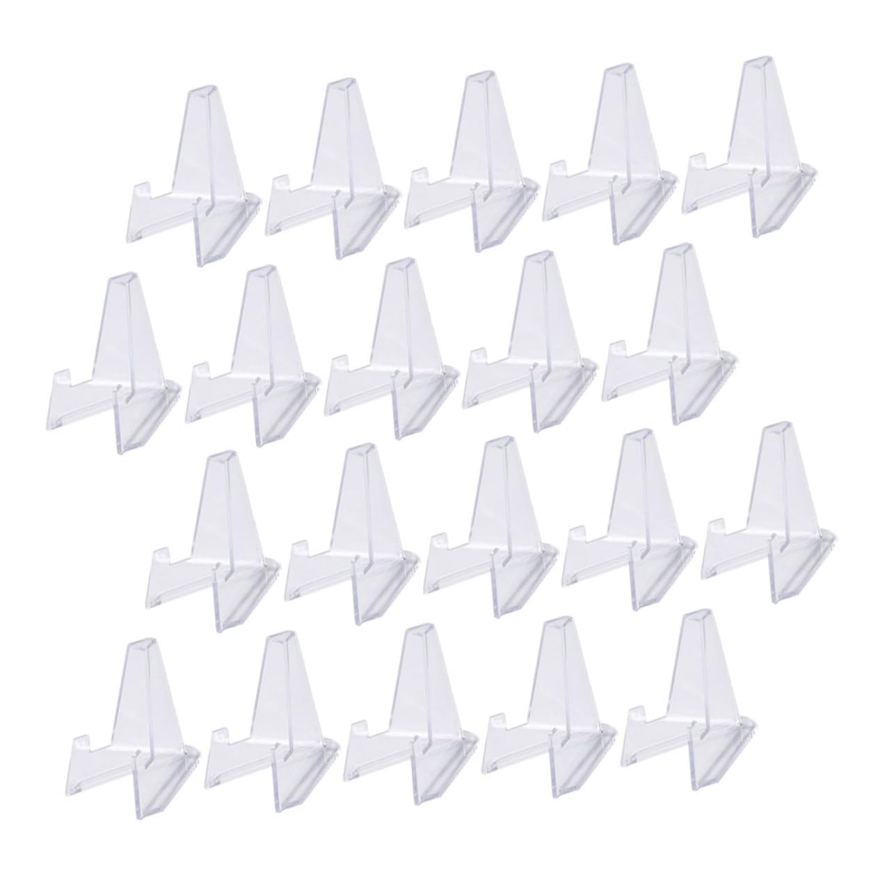 OUNONA 20Pcs Transparent Display Shelf Storage Organizer Rack with Stable Structure for and Collection Display