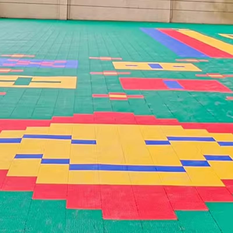 Este Juego de 27 Alfombrillas Antideslizantes de Goma entrelazables para Ducha y Patio (30,5 x 30,5 cm) es Impermeable, fácil de Limpiar e Ideal para Uso en Interiores y Exteriores.