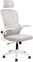 Cadeira De Escritório Ergonômica Giratória com Apoio de Braços 150kg 3D Plus (Branca)