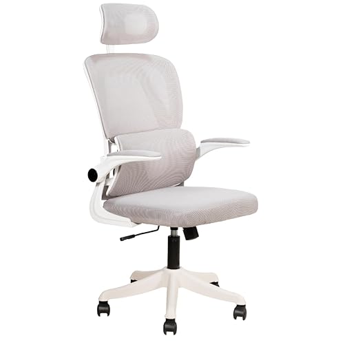 Cadeira De Escritório Ergonômica Giratória com Apoio de Braços 150kg 3D Plus (Branca)