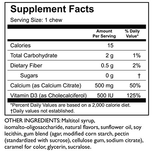 Celebrate Vitamins Bariatric Calcium Citrate Soft Chews With Vitamin D3, 500Mg, Sugar-Free & Gluten-Free Calcium Citrate For Bariatric Patients, Caramel, 270 Count #TOP5