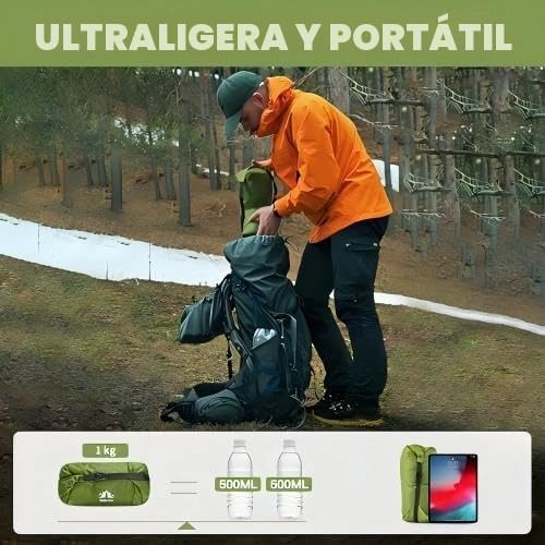 Miniatura 2 de Night Cat Tienda Ultraligero 1 Persona: Impermeable Campaña Para Mochileros Senderismo Profesional Camping