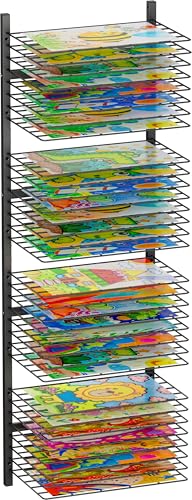 mocomax Black 32-Shelf Art Drying Rack