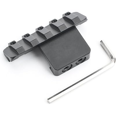 45 Degree Offset Picatinny Rail Light Mount for M300 M600 Serises Scout Light Weaponlight, Adjustable Positions Offset Tactical Flashlight Mount, Fit for M1913 20mm Picatinny Rail