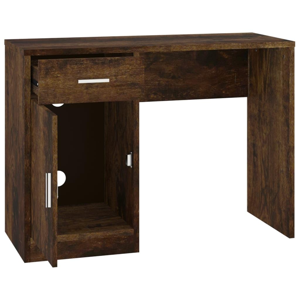Scrivania con spazio di affumicatura 100 x 40 x 73 cm, scrivania segretaria, scrivania per computer, design salvaspazio, ideale per l'ufficio di casa