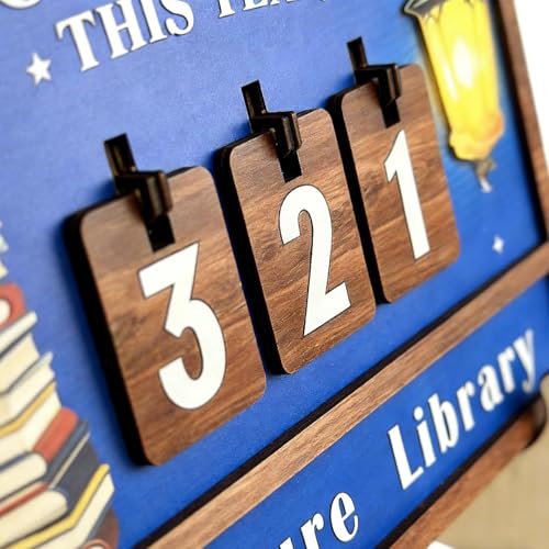 Contador de lectura de madera, el regalo ideal con placas intercambiables para lectores 8