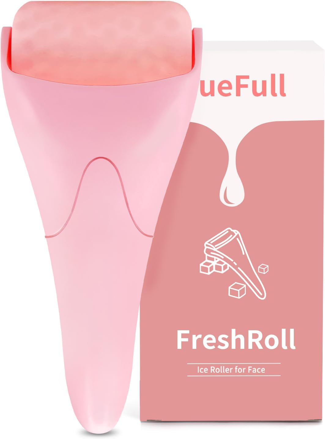huefull Ice Roller for Face, Skin Care Set ，Spa Gifts for Women,Skin Care Wrinkle Remover for Face Massager Roller & Self Care Gifts for Woman (Pink)