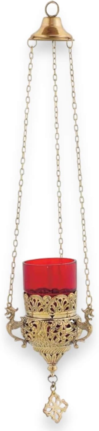 Hanging Orthodox Vigil Lamp - Home Altar or Church Use