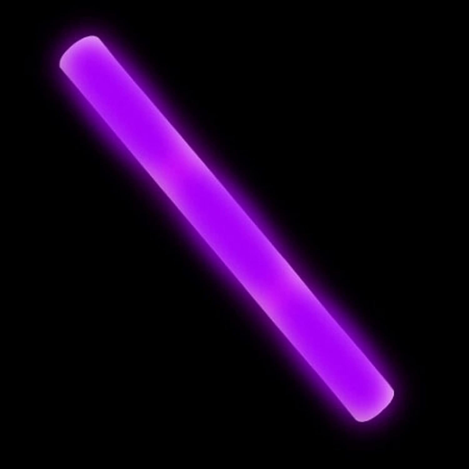 Purple LED Foam Stick 100 Pack, 3 Flashing Mode, Glow in The Dark Party Supplies for Birthdays, Weddings, Events, Promotional and More!
