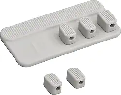 Organizador de cabos magnéticos, pacote único, suporte de clipe de gerenciamento de cabos cinza sob a mesa, gerenciamento de cabos para casa, escritório, carro, mesa, mesa de cabeceira