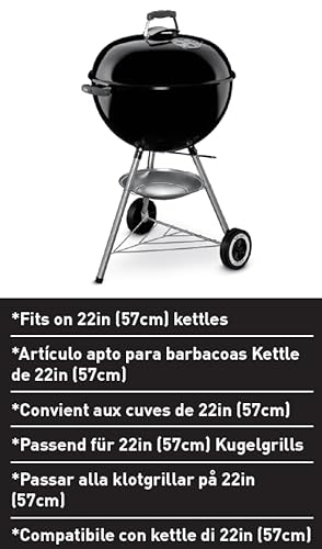 Weber 8417 Warmhalterost, für Holzkohlegrills mit 57 cm, Schwarz