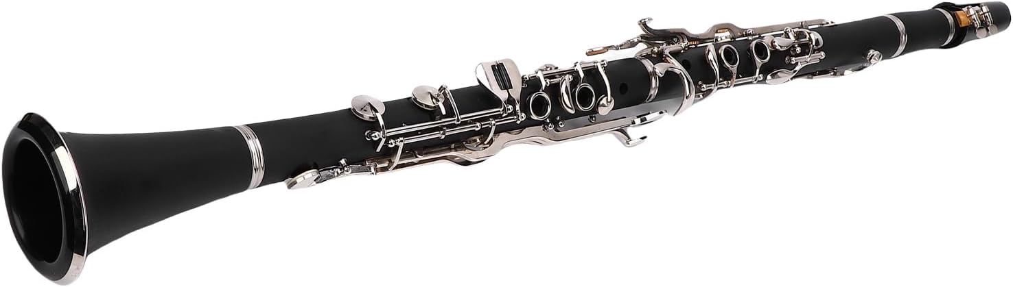Yoidesu 17 Keys Clarinet, Elastic Clarinet Complete Plastic Engineering with Hard Cashier for Performance for Beginner Adult Children