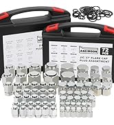 ANCIMOON 56PCS BSPP Hydraulic Hose Caps And Plugs, Size 2 4 6