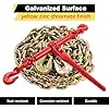 Chain Binder 5/16 to 3/8 Grade 70 Ratchet Load Binder with 20 ft Chains and Grappling Hooks for Hauling Towing