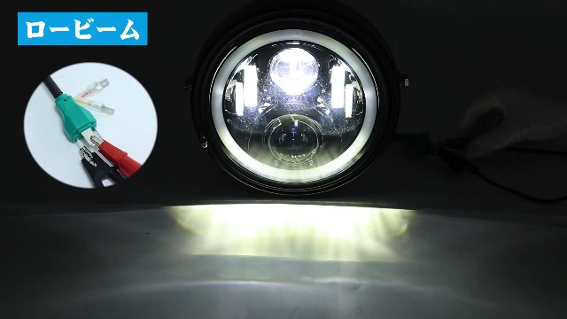 Amazon | Samman 7インチ led ヘッドライト シェル付き DRL機能付き Hi
