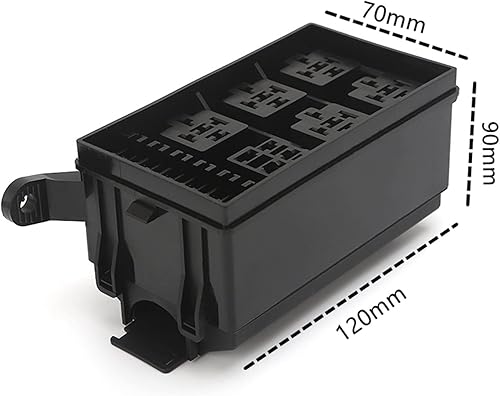 Miniatura 4 de GILTO 12V 24V Relay Box 6 Slots Relay Block 6 Way ATCATO Fuse Block with Relay Universal Waterproof Relay Box Kit for Car Truck (Size  12V 5P Relay)