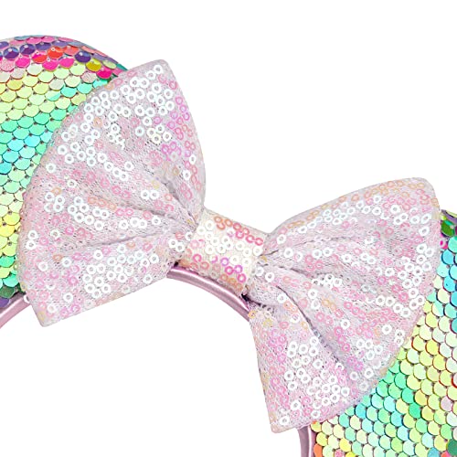 Image of FANYITY Mouse Ears, Sequin Mouse Ears Headband for Boys Girls Women halloweenp (Sequins ear)