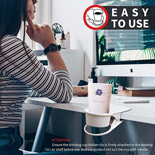 3 Pack Desk Side Bottle Cup Stand The Diy Glass Clamp Storage Saucer Clip Water Coffee Mug Holder Clip Design, (Red, Black And White) #TOP4