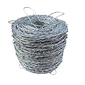 Sandbaggy Barb Wire Roll (1320 ft) - 12.5 Gauge (2.5 mm) - High Tensile, 2 Point, Double Strand Twisted Fencing Wire - Class 1 Galvanized Steel (1)