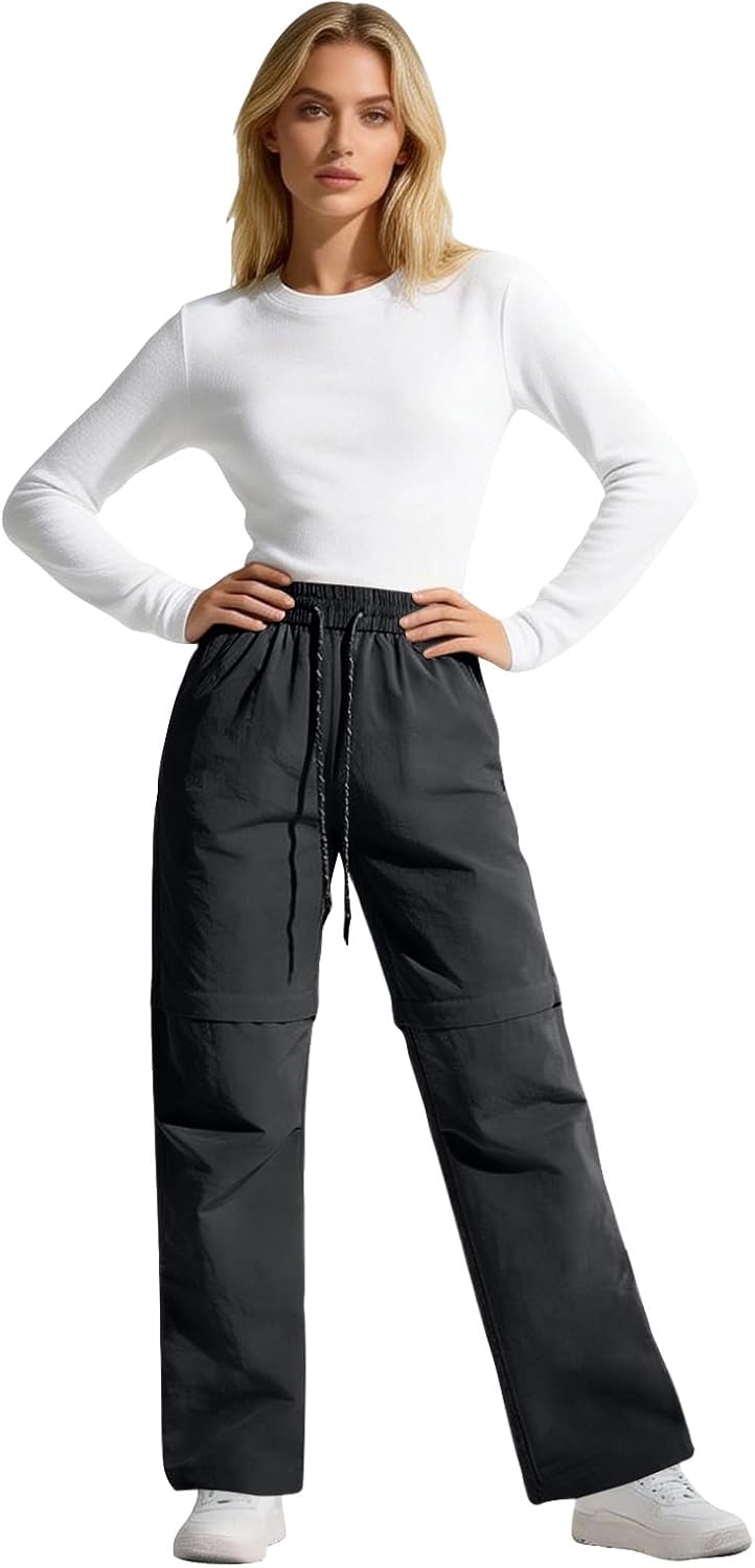 Hiking Pants Women Zip Off Waterproof Convertible Quick Dry Shorts Lightweight Fishing Tactical Pants with Pockets