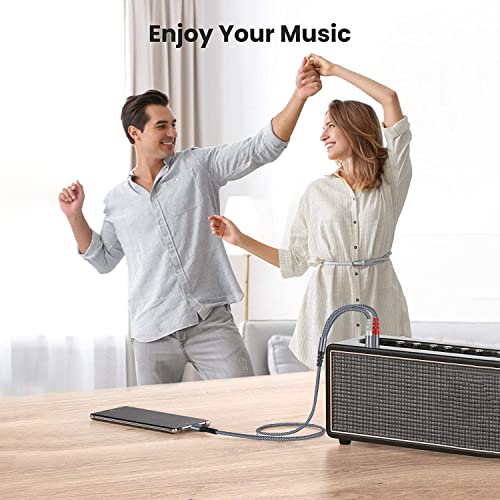 [Apple Mfi Certified] 7Ft Lightning To Rca Cable Audio Aux Adapter, 2-Male Y Splitter Audio Cord Compatible With Ipad, Iphone 13 Pro For Amplifier, Car, Home Theater, Speaker And More #TOP3