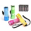 EverBrite Mini LED Taschenlampe 4-tlg. kleine Taschenlampe mit Lanyard, farbige Handlampe Kinder mit 12 AAA Batterien VORMONTIERT, Mitgebsel Geschenk Kindergeburtstag Gastgeschenke