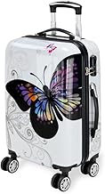 Monzana Trolley Butterfly Valigia a Guscio Rigido M Manico Telescopico Alluminio Ruote girevoli 360°