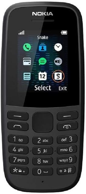 Nokia 105 (4th Edition) 1.77 Inch UK SIM Free Feature Phone (Single SIM) Black