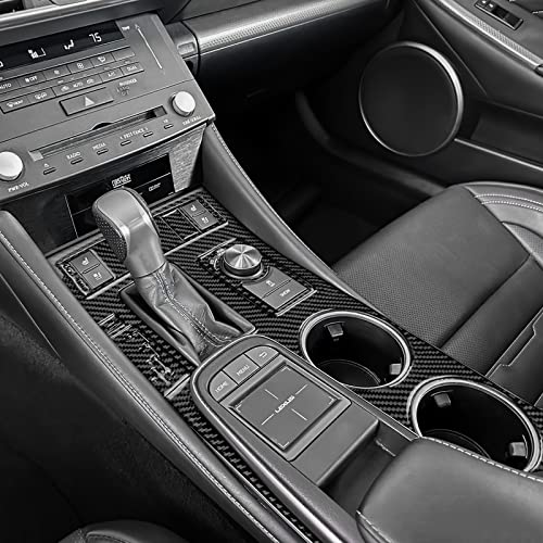 Airspeed For Lexus Car Gear Shift Panel Cover Carbon Fiber Center Console Frame Sticker Interior Trim For Lexus Rc300 Rc350 Rc200T 2015-2022, Black #TOP3