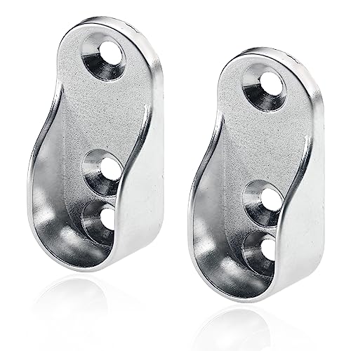 KQNM 4 Pezzi Bastone Armadio Appendiabiti,Accessori Armadio Interno,Armadio Guardaroba, Cromato 19.5 * 31.6mm Accessori per Armadio Interno