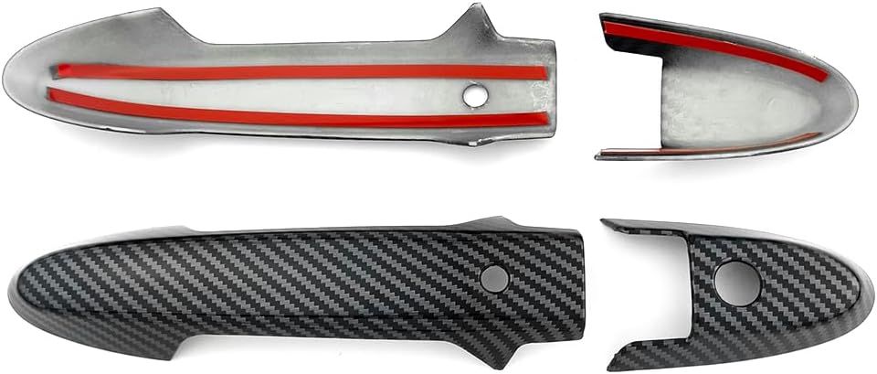Compatible for Honda HRV HR-V 2016 2017 2018 2019 2020 Exterior Accessories Front Door Handle Cover Trim ABS Decor Scratch Protector Caps (Carbon Fiber Pattern Color) image 4