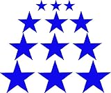 Blue Star Bicycle Reflective Reflector Sticker Decal