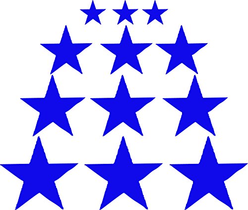 Blue Star Bicycle Reflective Reflector Sticker Decal