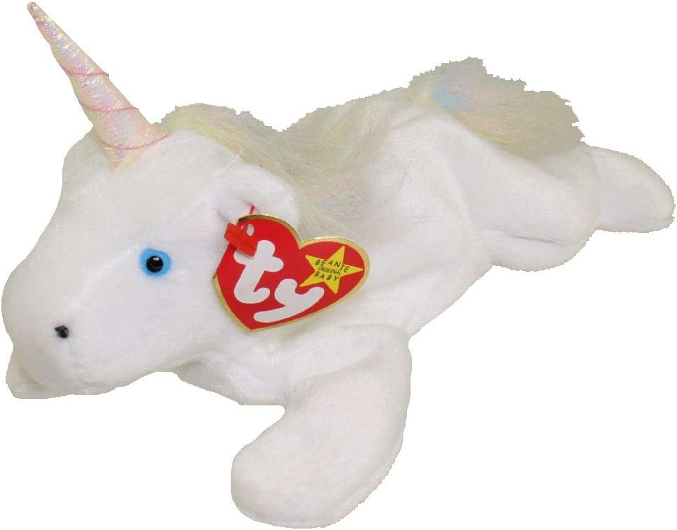Mystic the Unicorn - Ty Beanie Baby (Iridescent Horn and Furry Mane) by Ty Inc.