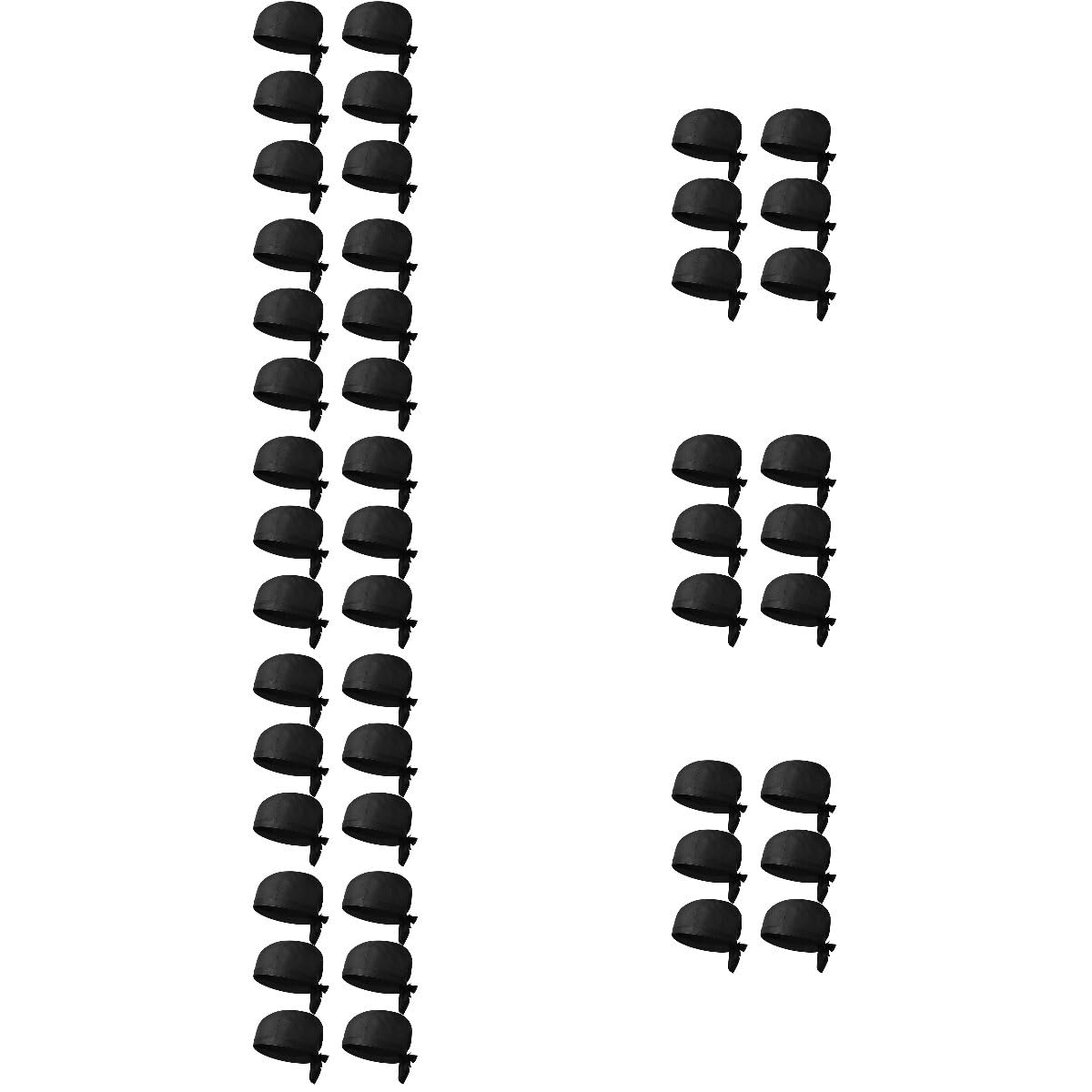 Leung - 48 sombreros decorativos para chef de restaurante, sombreros de cocinero, suministros de cocina, color negro, Negro, 30X20X12CM