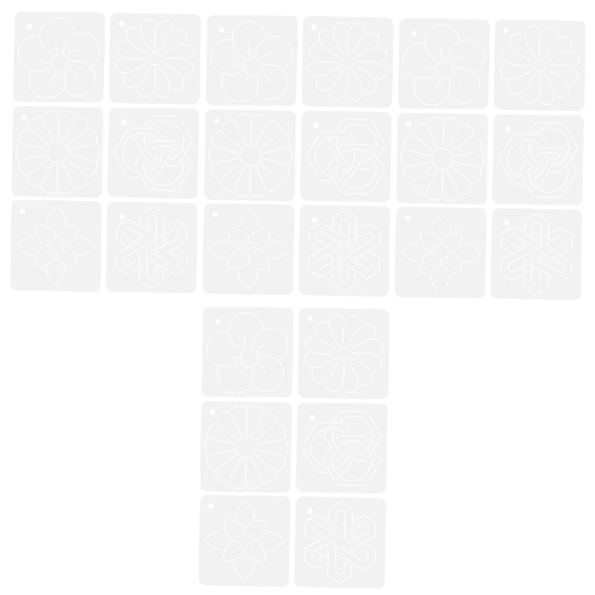 Ciieeo 24piezas Plantillas De Acolchado Acrílicas Herramientas De Costura Versátiles Para Patchwork y Bordado Plantillas Reutilizables Para Proyectos De Manualidades y Confección