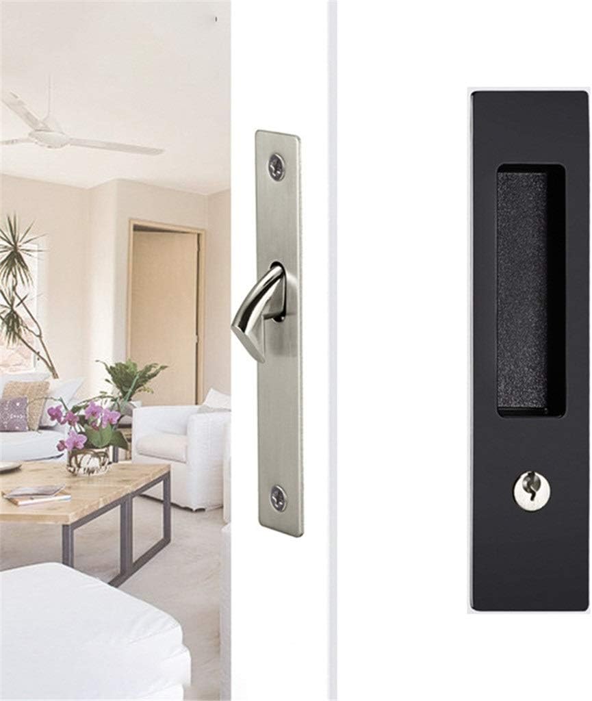 GERRIT gate Latch,gate Lock, Sliding Door Lock Handle Door Latch Lock for Barn Hide Handle Interior Door Pull Locks Wood Door Hardware Parts (Color:A) (Color : 3 Pack)