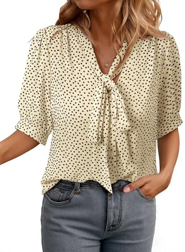 Dokotoo Women's Bow Tie Blouse