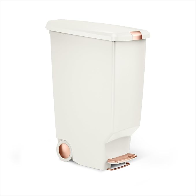 Simplehuman Slim Kitchen Step Trash Can with Secure Slide Lock