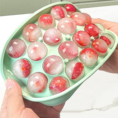 Round Ice Cube Tray, Silicone Ice Cube Mold Easy Release, For Homemade Coffee, Whiskey, Cocktails, Stackable Ice Trays With Covers, Keep Drinks Chilled #TOP1