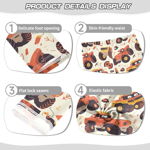 Hand Drawn Truck Car Pattern Cute Kids Girl's Leggings Fashion Full Length Pants Sports3