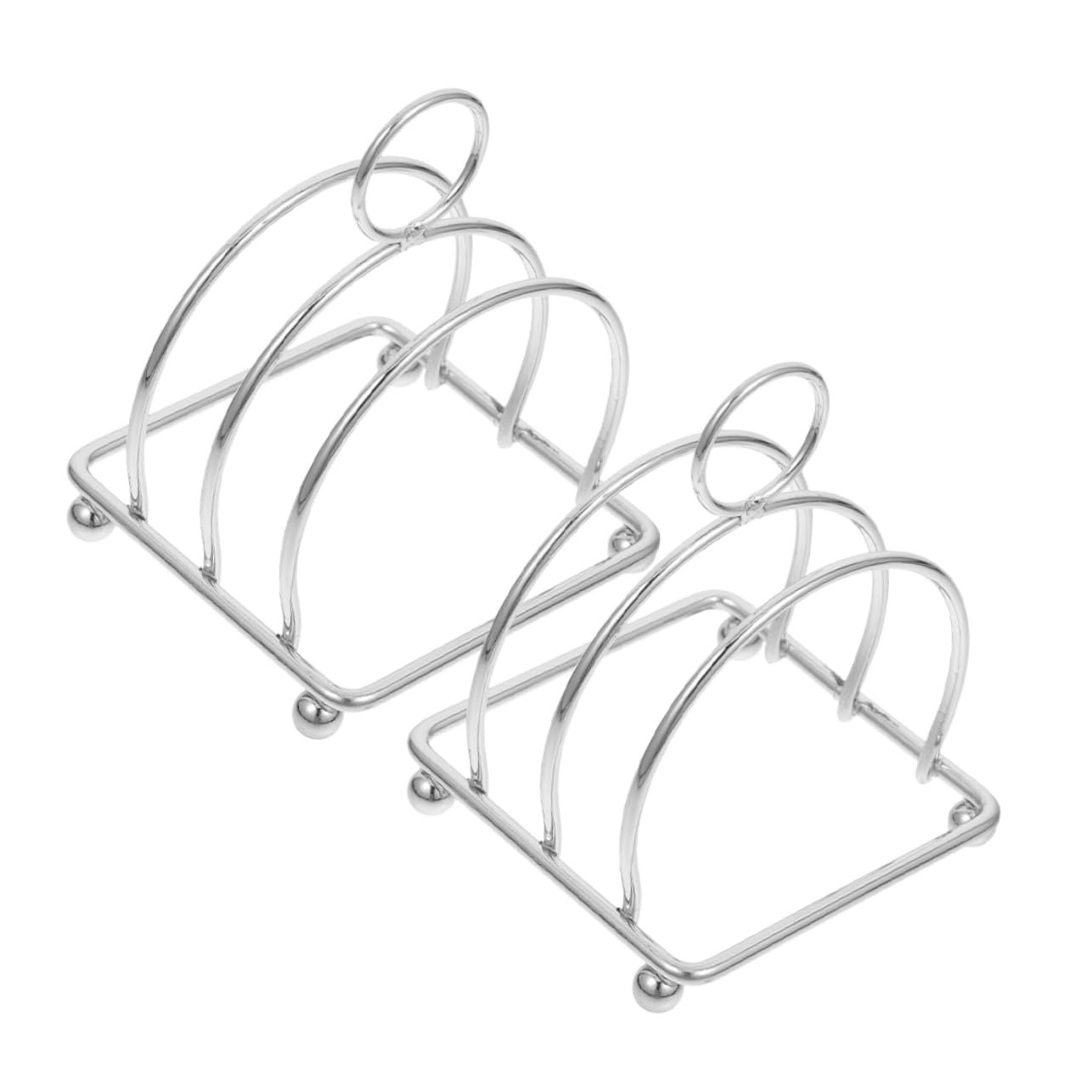 TIDTALEO 2pcs Stainless Steel Toast Rack Holder Versatile Bread Organizer for Kitchen Countertop Storage for Slices Books and Tools Sturdy and Easy to Clean Design
