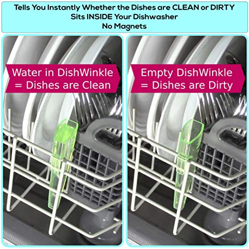Dishwinkle Clean Dirty Dishwasher Indicator, Works Inside Your Dishwasher, Totally Unique Concept And Design, Simple And Effortless Operation, Made In The Usa By Quality Clever (Blue) #TOP1