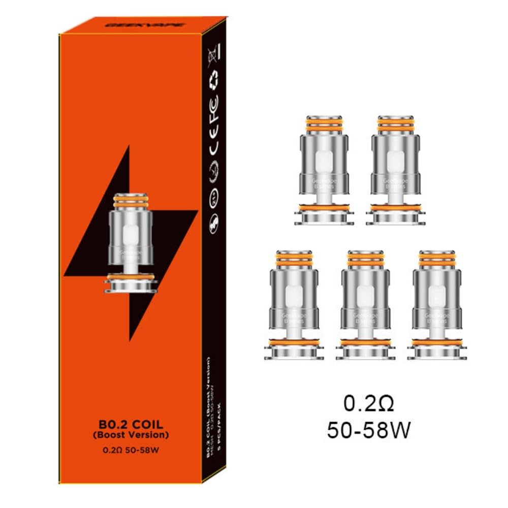 For Geekvape B Coil (0,2 , paquet de 5) [DTL 50-58 W] Version Boost  Rsistances Adapt  Cartouche vide Aegis Hero/Force/B100/Z Nano 2/Z Nano  MTL ...