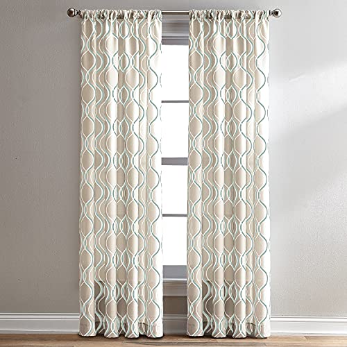 CHF Morocco Geometric Print Curtain, 50 x 63 in, Grey, 1-Piece