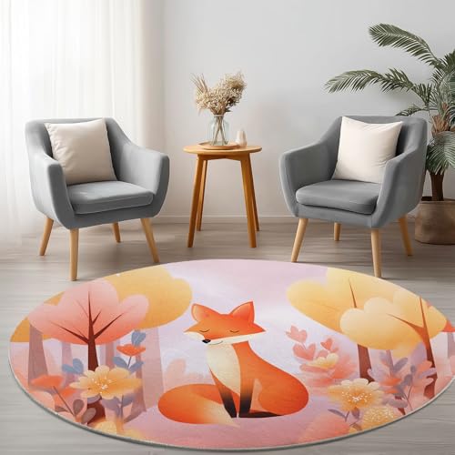 Tapis de chambre renard en velours corail doux et résistant 80 cm - 5