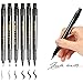 Produktbild 6 Stück Kalligraphie Stifte Kalligraphie Kugelschreiber Schwarze Fasermaler Pinsel Stift - für Anfänger Tagebuch, Schriftzug, Unterschrift, Beschriftung, Design und Zeichnung (4 Größen)