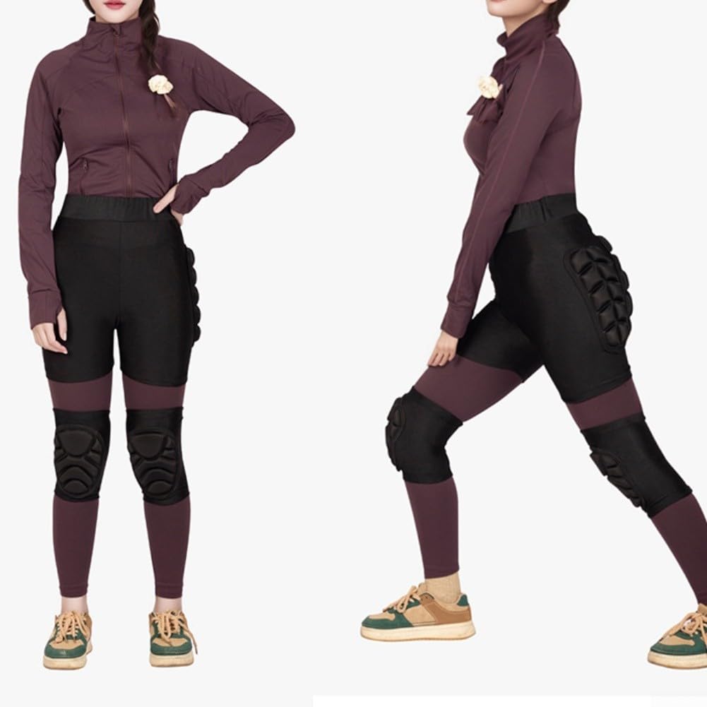 Crash Pad Shorts zum Skifahren und Skateboarden, für schlagfeste EVA-Polsterung für Hüfte und Po, Unisex, Schwarz, Größe XL