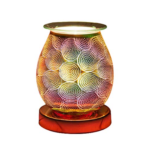 Brûleur de cire électrique 3D Touch rose pour galets parfumés et ambiance veilleuse